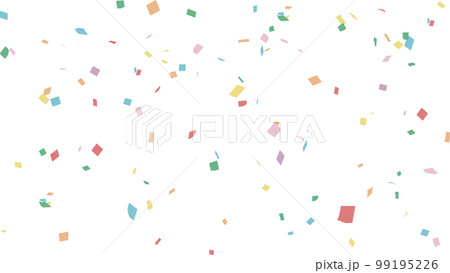 パステルカラーの紙吹雪が舞うベクターイラスト 99195226