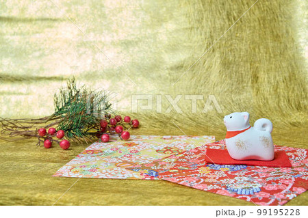 戌年の年賀状・背景素材 99195228