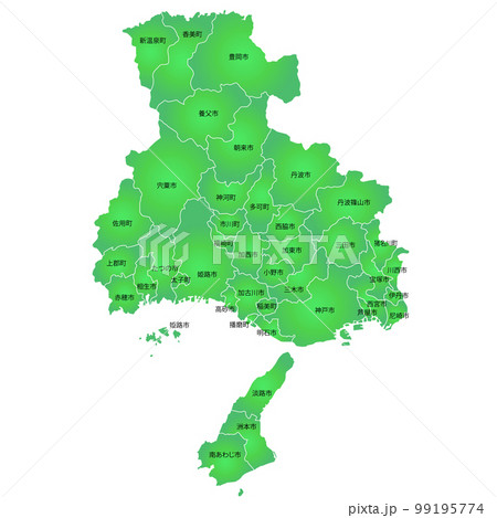 兵庫県と市町村地図 99195774