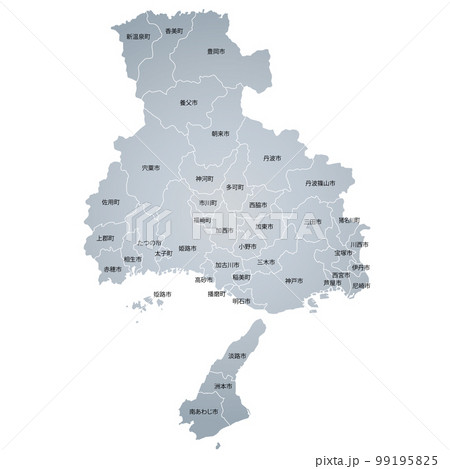兵庫県と市町村地図
