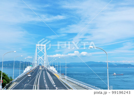 徳島県 青空の鳴門海峡大橋 徳島県 青空の鳴門海峡大橋 99196243