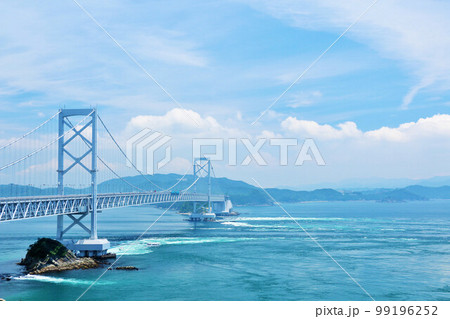 徳島県 青空の鳴門海峡大橋 徳島県 青空の鳴門海峡大橋 99196252