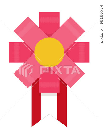 お祝いの花形リボンコサージュ 99196554