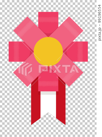 お祝いの花形リボンコサージュ 99196554