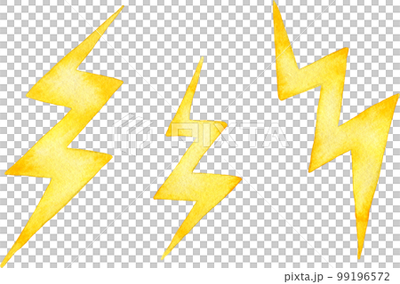電気・雷の水彩イラスト 99196572