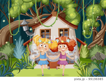 Fairies in fairy tales forest 99196985
