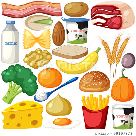 Food vegetable and fruit seamless pattern Food vegetable and fruit seamless pattern 99197373