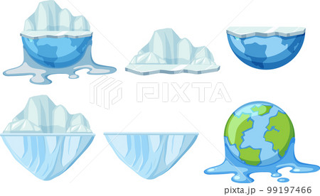 Set of melting earth Set of melting earth 99197466