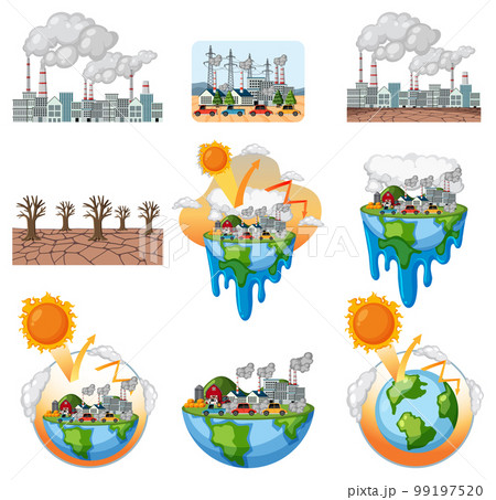 Save the earth logo and banner set 99197520