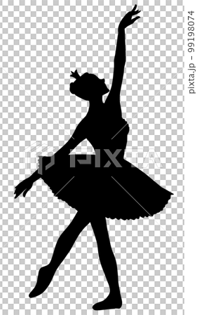 クラシックバレエのポーズをとる女性 片手を高く差し出す クラシックバレエのポーズをとる女性 片手を高く差し出す 99198074