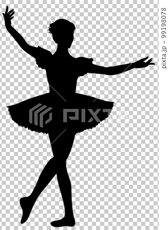 クラシックバレエのポーズをとる女性 舞台挨拶 99198078