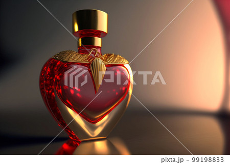 Heart Shaped Perfume Bottle - Generative AI. 99198833
