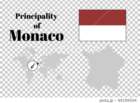 Monaco flag/map/territory Monaco flag/map/territory 99199504