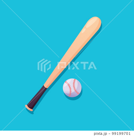 baseball bat and ball isolated vector illustration baseball bat and ball isolated vector illustration 99199701