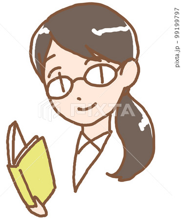 教科書を持った女性の先生 99199797