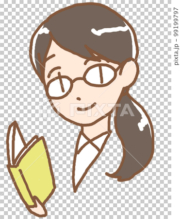 教科書を持った女性の先生 99199797