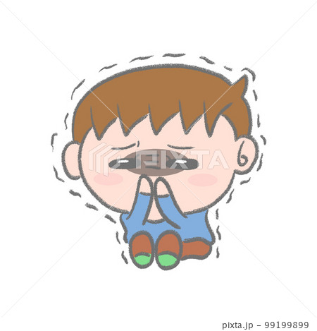怯えている男の子 怯えている男の子 99199899