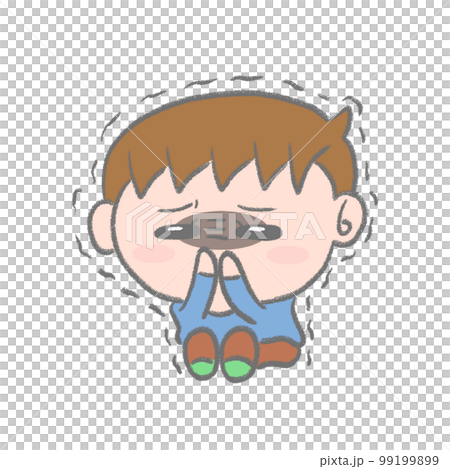 怯えている男の子 怯えている男の子 99199899