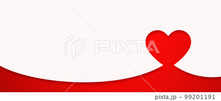 paper cut style cute heart valentines day greeting banner 99201191
