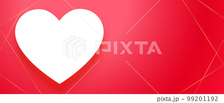 paper cut style heart banner for sending valentines day message 99201192