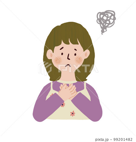 不安な気持ちの女性 99201482
