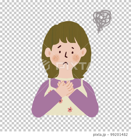 不安な気持ちの女性 99201482