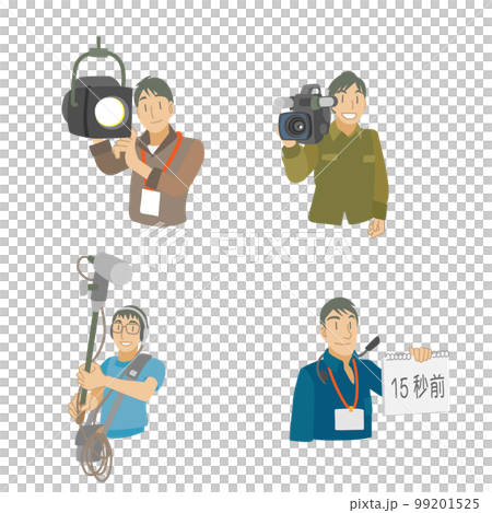 テレビ局で働くスタッフの素材 99201525