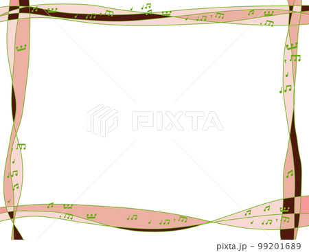 リズミック　音楽音符フレームイメージ素材 99201689