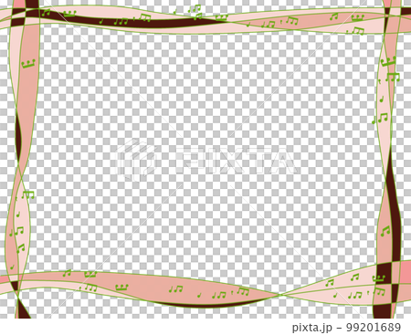 リズミック　音楽音符フレームイメージ素材 99201689