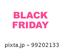 Black Friday red pink magenta text on white background. 99202133