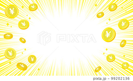 コイン　集中線（日本円、中国人民元） 99202136