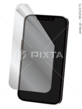 スマートフォンと保護シート 99202273