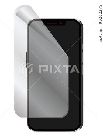 スマートフォンと保護シート スマートフォンと保護シート 99202275