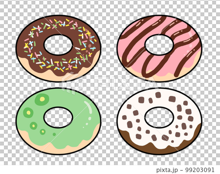 四種甜甜圈插畫 99203091