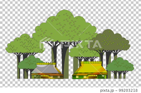 古民家のある美しい日本の山里の風景 古民家のある美しい日本の山里の風景 99203218