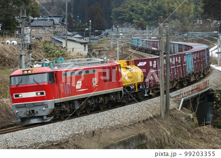 北陸本線　石動ー倶利伽羅　JR貨物　EF510-6（富山） 99203355