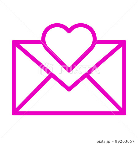 valentine icon set outline pink style illustration vector element and symbol perfect. 99203657