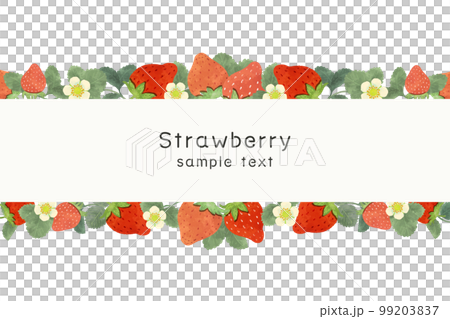 復古草莓背景框插畫素材 99203837