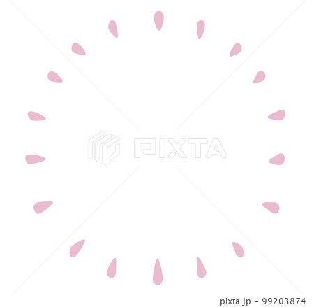 手描きの円形フレーム (短い集中線) 手描きの円形フレーム (短い集中線) 99203874