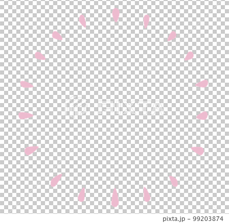 手描きの円形フレーム (短い集中線) 手描きの円形フレーム (短い集中線) 99203874