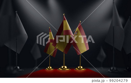 The Spain national flag on the red carpet 99204279