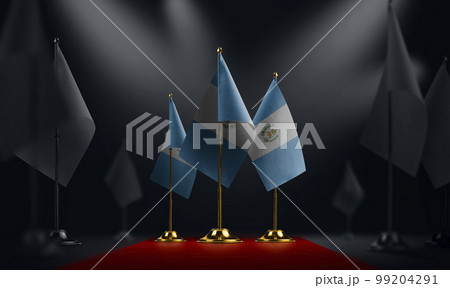 The Guatemala national flag on the red carpet 99204291