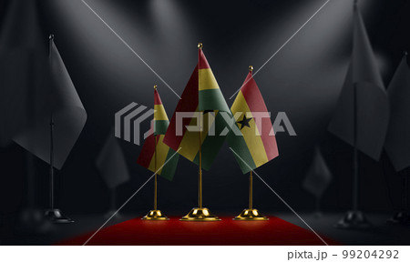 The Ghana national flag on the red carpet The Ghana national flag on the red carpet 99204292