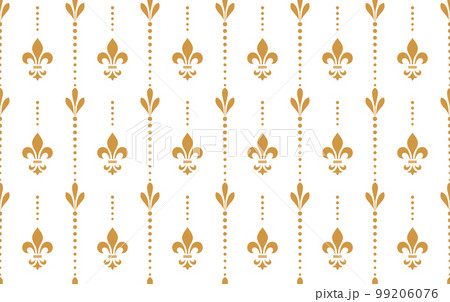 Flower geometric pattern. Seamless vector background. White and gold ornament Flower geometric pattern. Seamless vector background. White and gold ornament 99206076