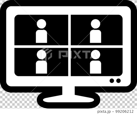 Remote meeting simple illustration icon Remote meeting simple illustration icon 99206212