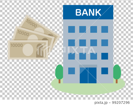 銀行とお金のイラスト 銀行とお金のイラスト 99207296