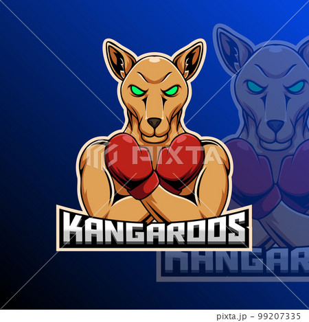 Kangaroos Fighter Animal Team Badge Kangaroos Fighter Animal Team Badge 99207335