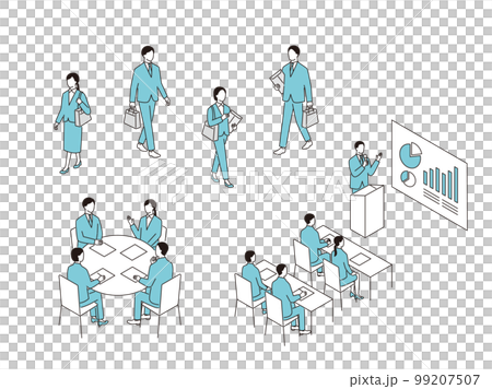 様々な就職活動シーンのセット 99207507