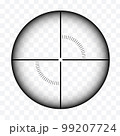 Realistic sniper or hunting rifle sight with reticle and transparent background, crosshair vector 99207724