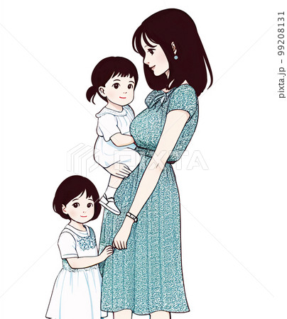 親子,母親,子供,お母さん,赤ちゃん,幼児,育児,子育て,抱っこ,家族,保育園,幼稚園,ベビーシッタ 99208131